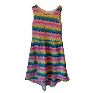 Multicolored lace dress